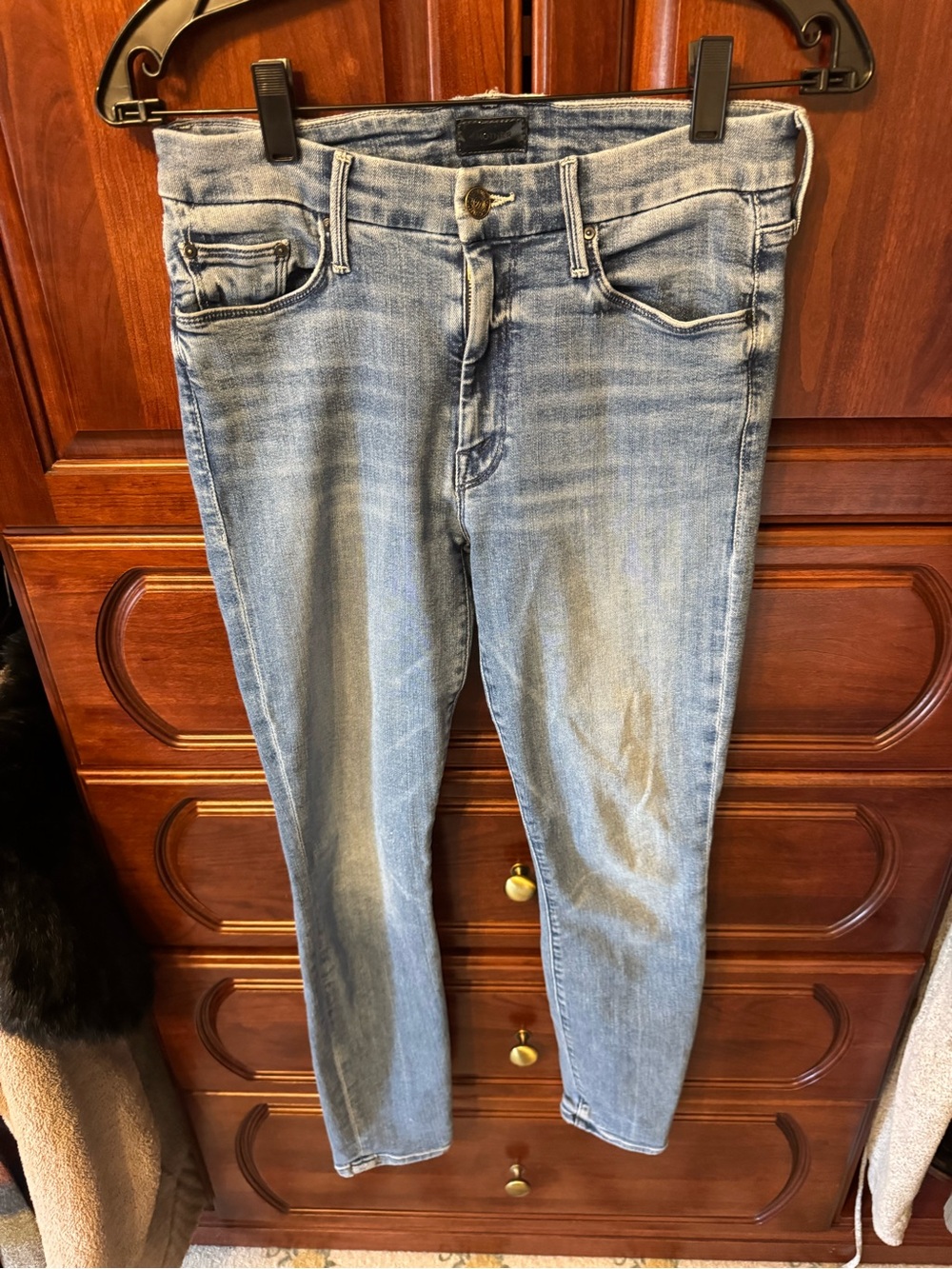 MOTHER Light Wash Skinny Jeans
